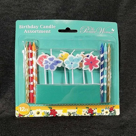 Pioneer Woman Tin napkins cake candles & server - Picture 4 of 8